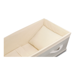 Bekleding uitvaartkist model 1-97 wit wax. Model met verhoogd deksel